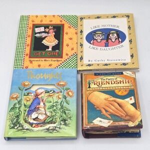 Lot of 4 Vintage Miniature Pop-Up Gift Books: Mary Engelbreit, Cathy, & More‎